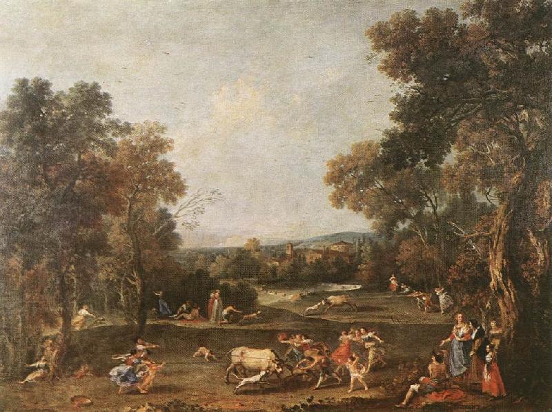 ZUCCARELLI  Francesco Bull-Hunting Spain oil painting art